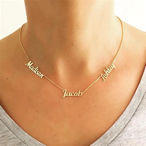 metal necklace metal bracket with name|custom name necklaces.